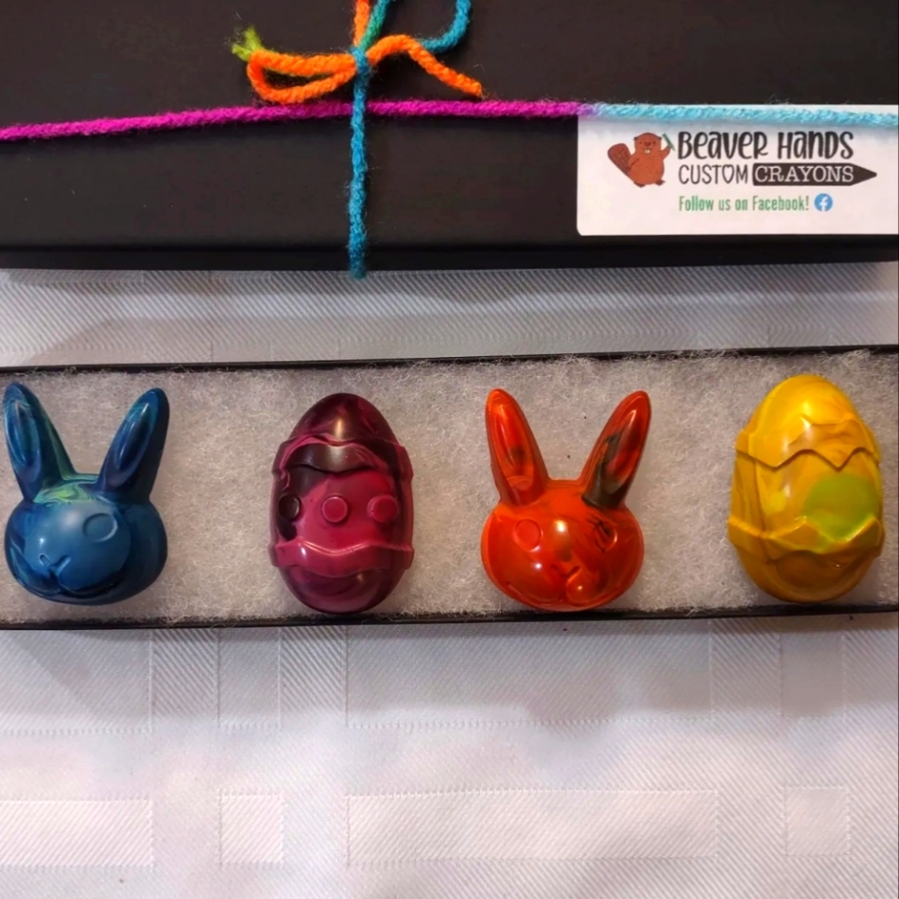 Kids Easter Basket Fillers Custom crayons, bunnies & eggs gift set